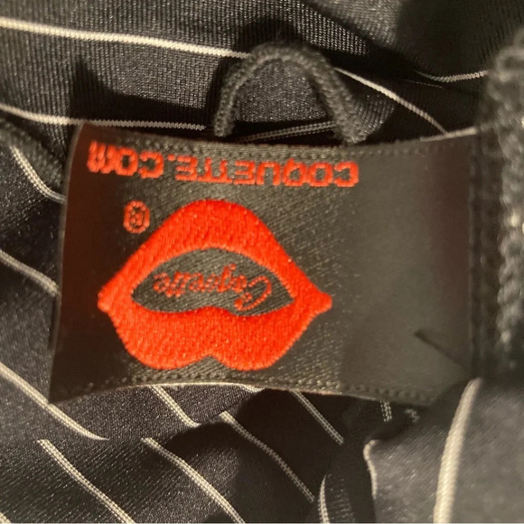 COQUETTE Sz 1X-2X A-Line Slinky Lace Cup Adjustable Straps Slip & Thong Set NEW - Picture 10 of 10